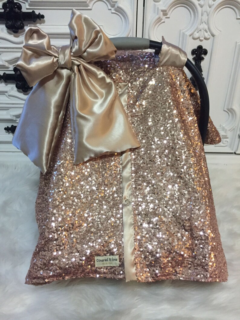 Rose Gold / CAR SEAT COVER / Car Seat Canopy / Nursing Cover / Etsy