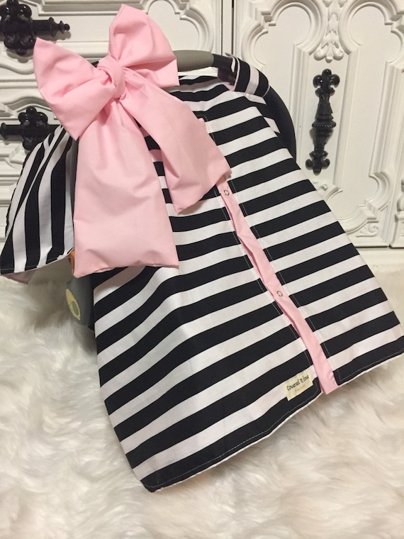 car seat cover / car seat canopy / nursing cover / carseat canopy / carseat cover / comes with big bow