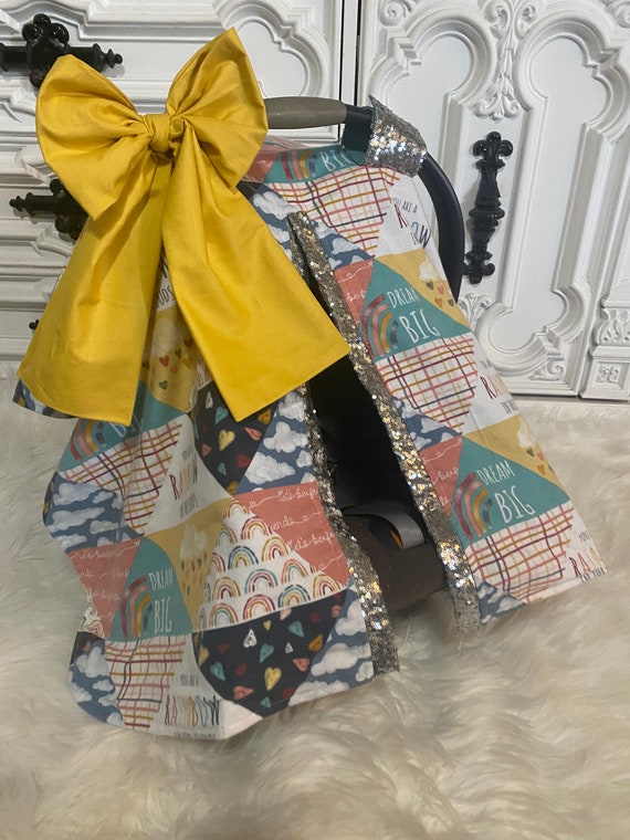 Rainbow car seat canopy