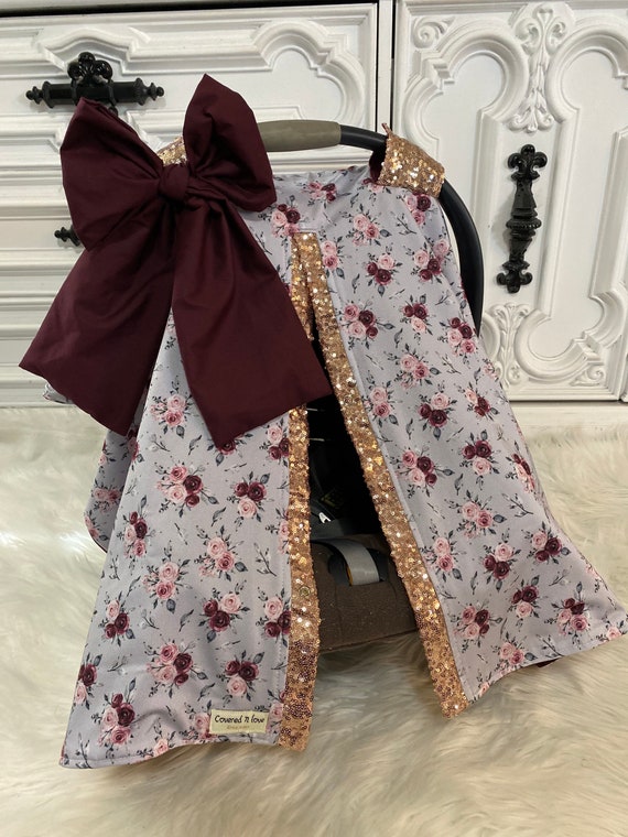 Floral car seat canopy