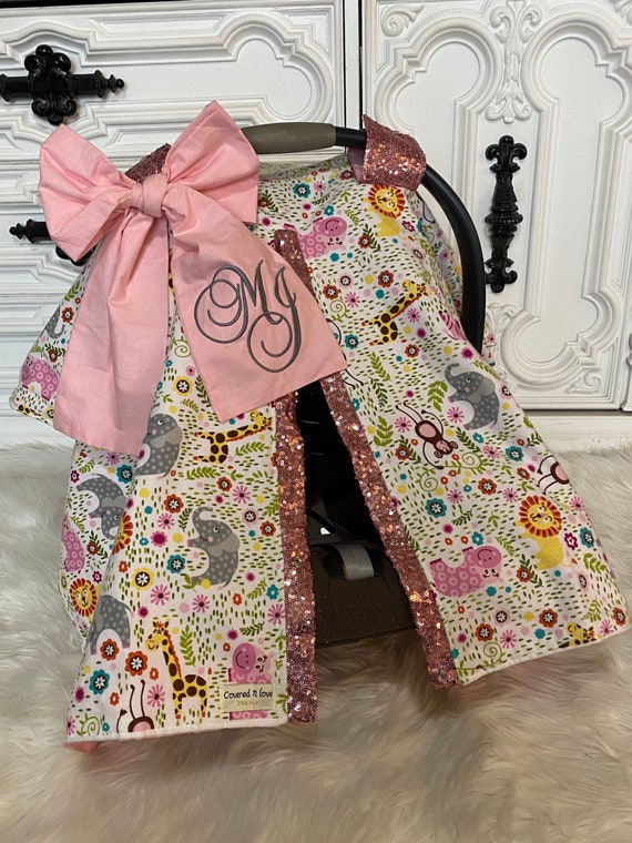 Girl car seat canopy Zoo