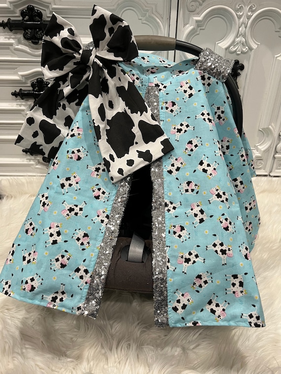 Cow print car seat canopy , country princess