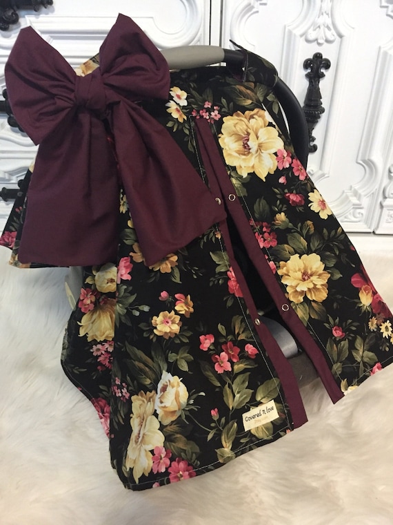 floral car seat canopy