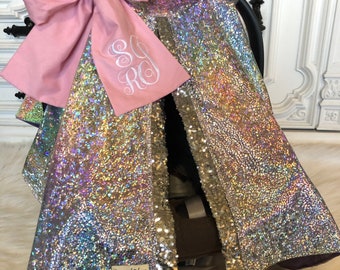 car seat canopy mermaid sparkles