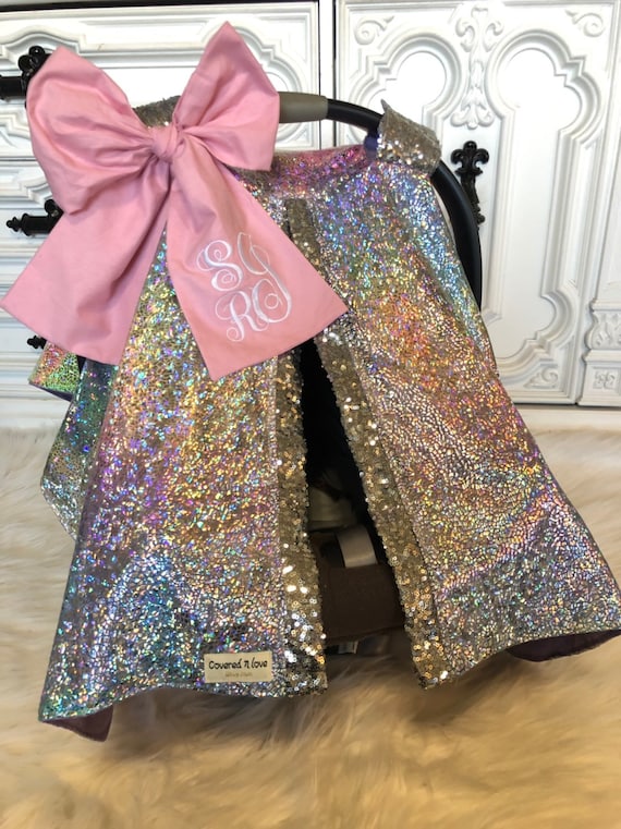 car seat canopy mermaid sparkles