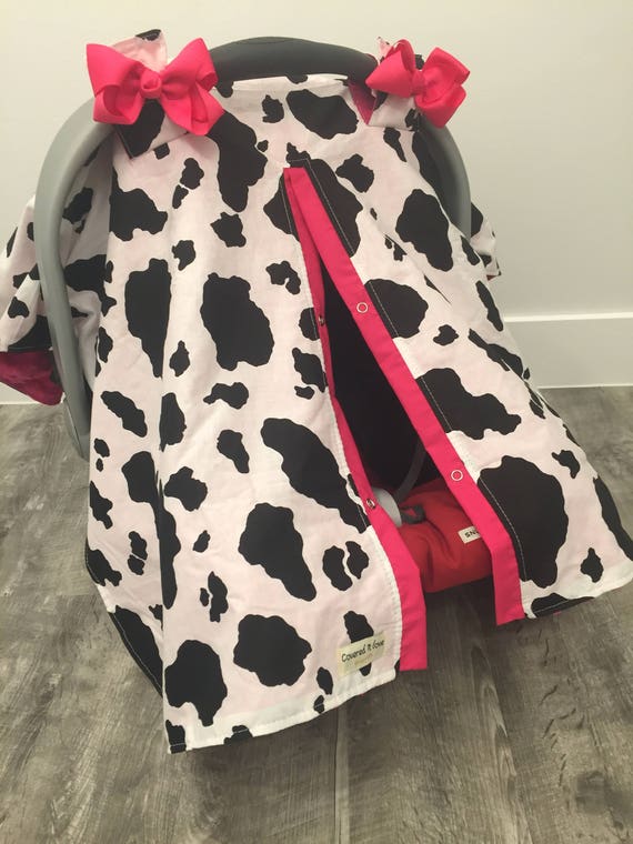cow print car seat canopy