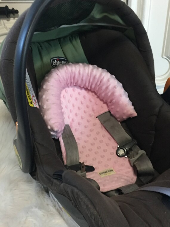 Car Seat Head Support Light Pink