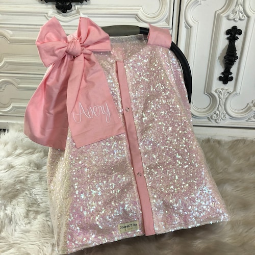Rose Gold and Baby Pink Car Seat Canopy / Carseat Cover / Etsy
