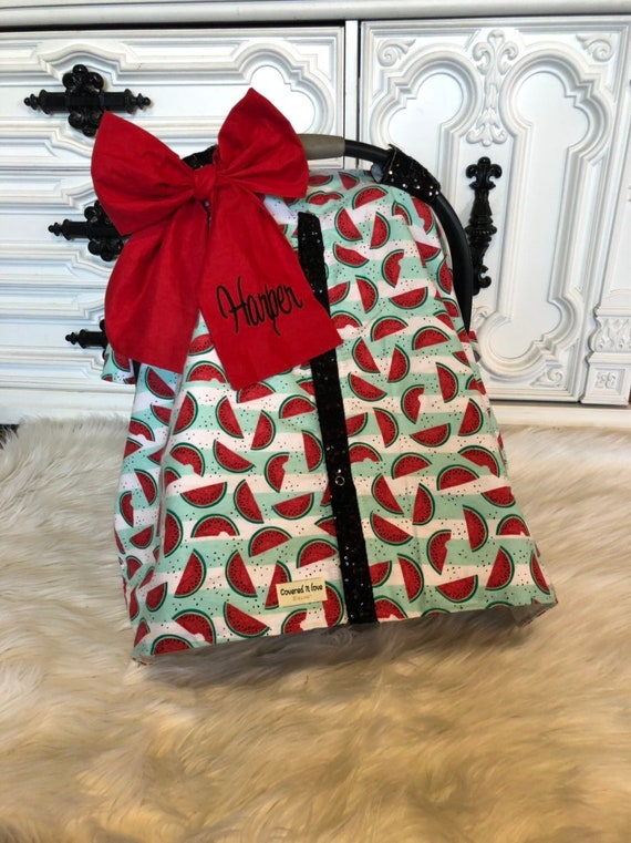 Watermelon car seat canopy
