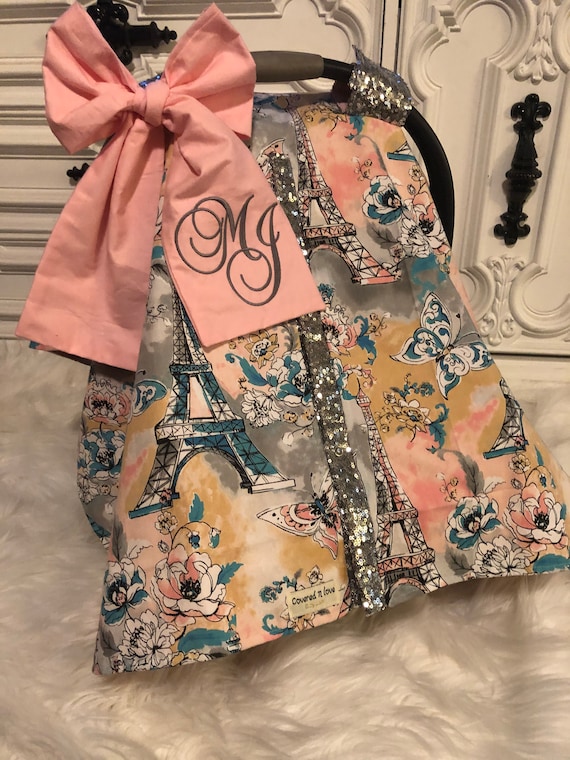 Paris car seat canopy , nursing cover , 2 in 1