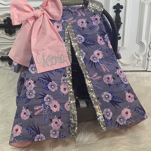 Floral Car Seat Canopy Etsy