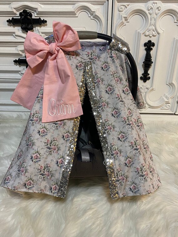 floral car sat canopy