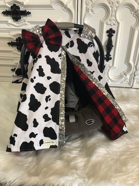 cowprint car seat canopy