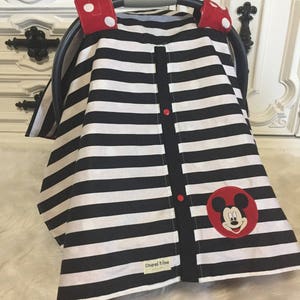 car seat canopy , car seat cover , carseat canopy , minnie mouse , mickey mouse , disney
