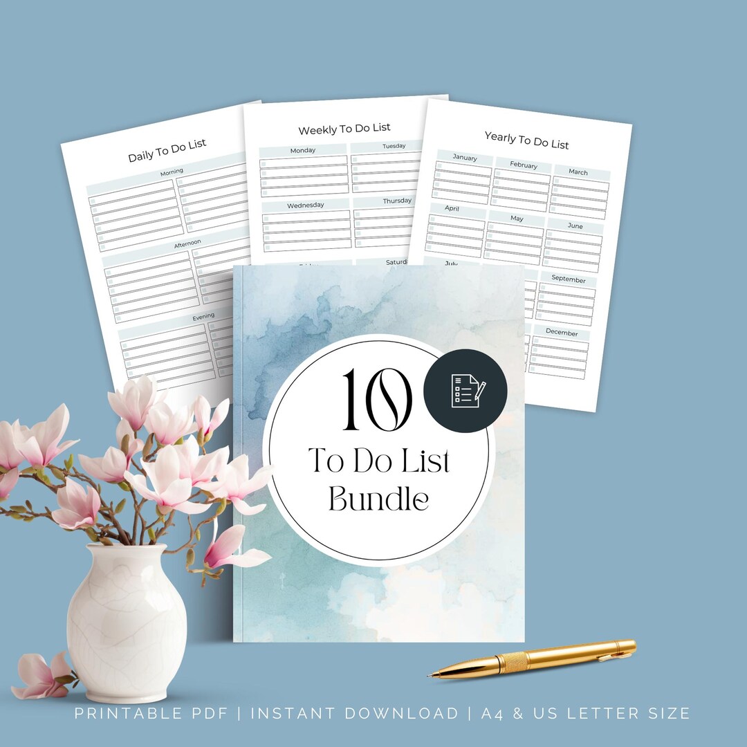 To Do List Bundle Printable - Productivity Planner - Etsy
