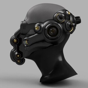 Scourge-hjälm. Original designad sci-fi-hjälm för cosplay. bild 4