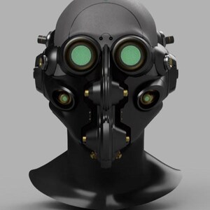 Scourge-hjälm. Original designad sci-fi-hjälm för cosplay. bild 3