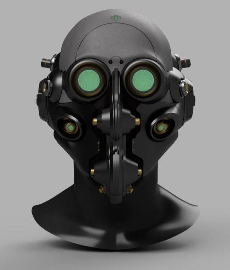 Scourge-hjälm. Original designad sci-fi-hjälm för cosplay. bild 3