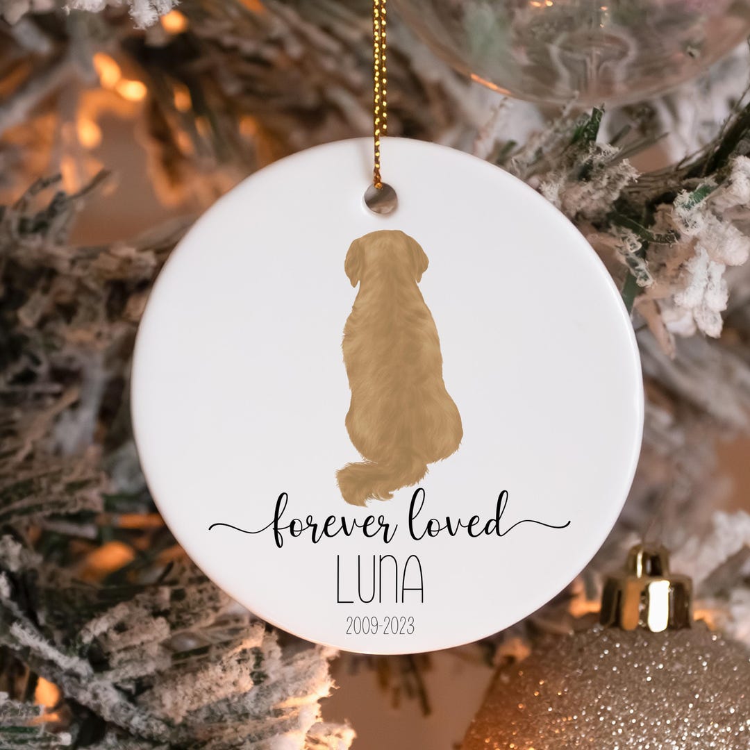 Personalized Dog Memorial Ornament: Pet Loss Keepsake, Custom Ceramic ...