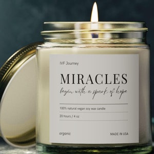 IVF Gift Candle: Coconut Soy Wax, Fertility & Pregnancy Support