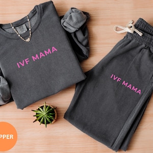 IVF Mama Loungewear Set: Cotton Sweatshirt & Sweatpants - Infertility Gift