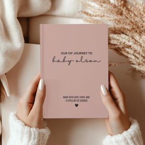 IVF Gift, Our IVF Journey Personalized IVF Journal Notebook, Custom ivf Planner, Miracle Baby Gift for ivf Pregnancy, Infertility Journal