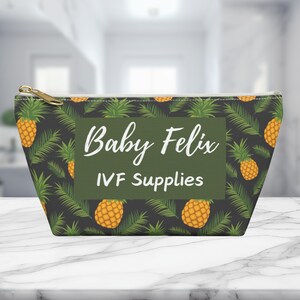 Personalized IVF Medicine Bag: Pineapple Travel Pouch