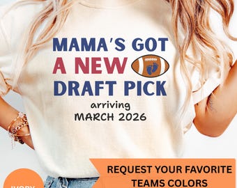 Football Pregnancy Announcement Shirt: Team Colors, Maternity Tee