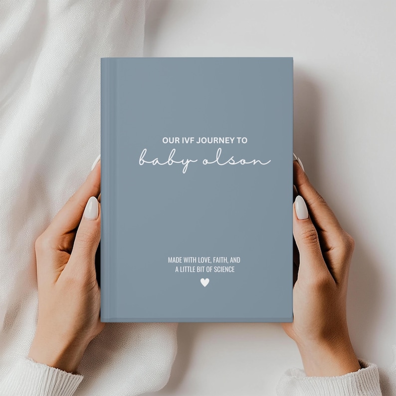 Our IVF Journey Notebook - Letters To My Baby Rainbow Baby Journal IVF Baby Notebook Custom With Name, Personalized New Mom Gift IVF Diary