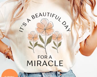 IVF Transfer Shirt: Floral Infertility Gift - Positive Vibes Comfort Colors Tee