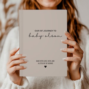IVF Gift, Our IVF Journey Personalized IVF Journal Notebook, Custom ivf Planner, Miracle Baby Gift for ivf Pregnancy, Infertility Journal