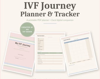 IVF Journey Planner & Tracker, Digital Companion (PDF, Excel)
