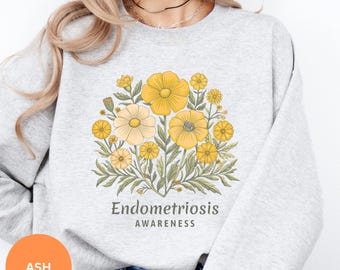 Endometriosis Awareness Sweatshirt: Boho Floral Endo Warrior