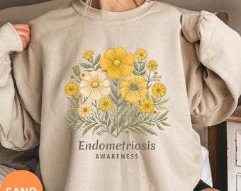 Endometriosis Awareness Sweatshirt: Boho Floral Endo Warrior