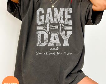 Football Pregnancy Reveal Shirt | Fall Maternity Tee | Baby Announcement Gift for Expecting Mom & Fans