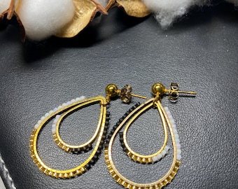 Handcrafted Beaded Earrings with Miyuki Delica Beads