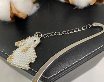 Handcrafted Beaded Bookmark Bunny – Custom Bespoke Designs Available