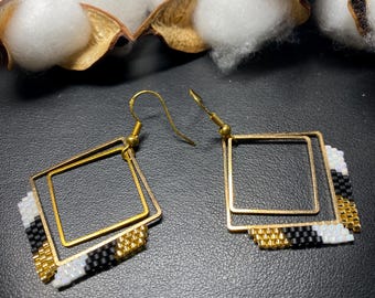 Handcrafted Beaded Earrings with Miyuki Delica Beads