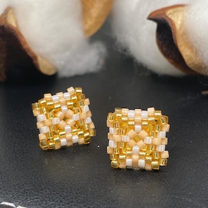 Handcrafted Beaded Earrings with Miyuki Delica Beads