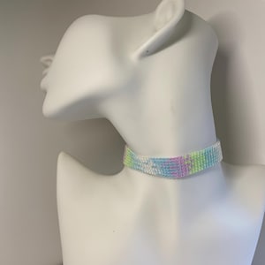 Handmade Beaded Choker Necklace, Colorful Beads, Boho Chic Jewelry, Customizable Choker, Gift for Her