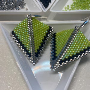 Handcrafted Beaded Earrings with Miyuki Delica Beads