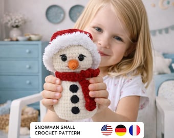 Crochet Snowman Pattern | Amigurumi Christmas Toy (Digital Download)