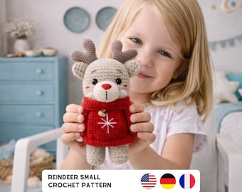 Little Reindeer Amigurumi Crochet Pattern | Christmas Doll | Printable PDF | Digital Download