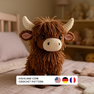 easy Highland cow amigurumi pattern