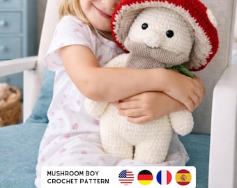 Mushroom Dad Crochet Pattern: Amigurumi Pattern Tutorial (PDF Download)