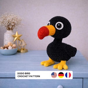 Patrón de ganchillo para amigurumi de pájaro dodo – Patrón fácil en PDF