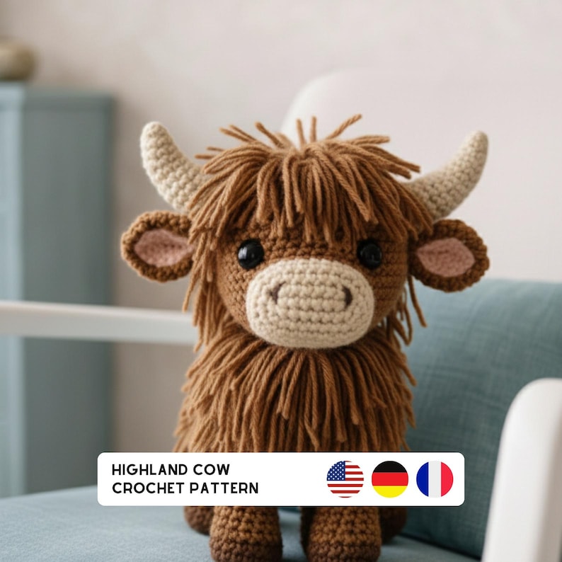 easy cow crochet pattern