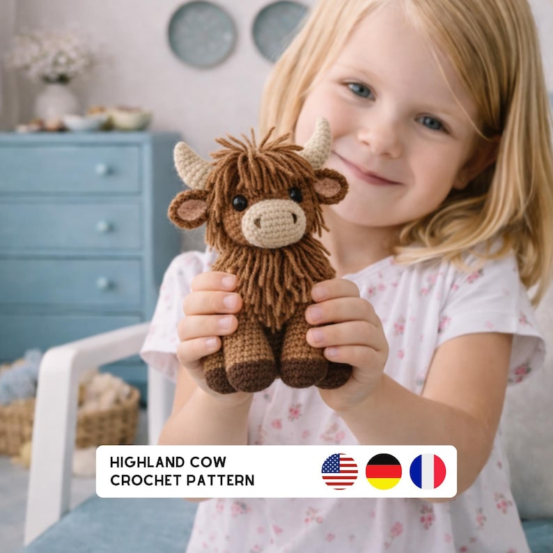 highland cow crochet pattern