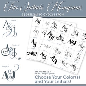 32 Designs to Choose From | Custom Wedding Crest Logo | Personalized Monogram Initials | Digital Wedding Logo Design (1048)
