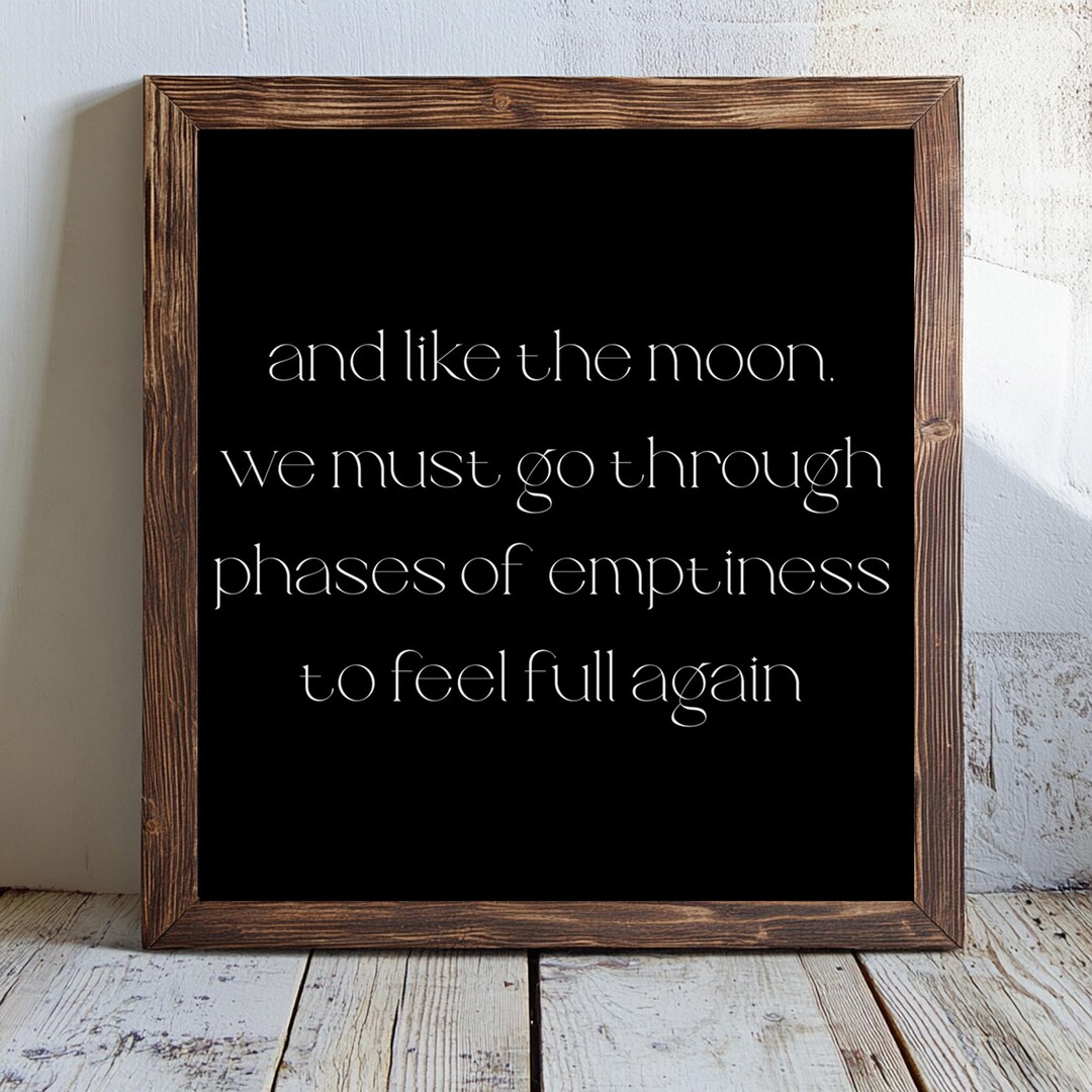 Rustic Moon Quote Moon Quote Square Poster, Celestial Wall Art, Minimalist Moon Phase ...